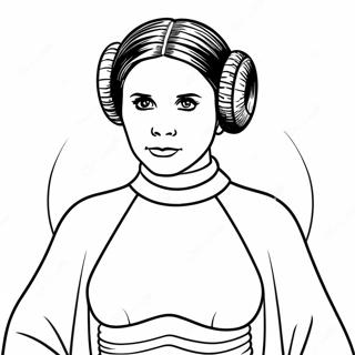 Princess Leia Sa Iconic Na Damit Pahina Ng Kulay 108851-45694