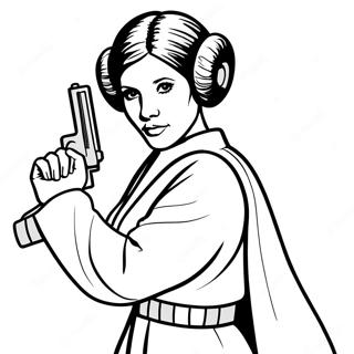 Princess Leia Na May Blaster Pahina Ng Kulay 108852-45697