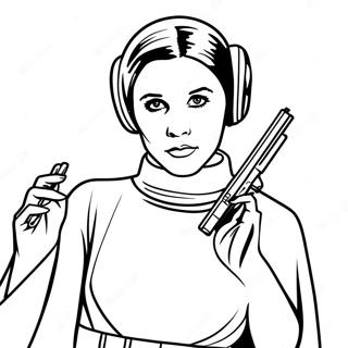 Princess Leia Na May Blaster Pahina Ng Kulay 108852-45698