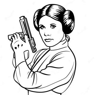 Princess Leia Na May Blaster Pahina Ng Kulay 108852-45699