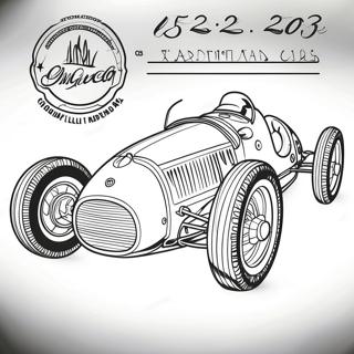 Vintage Na Sasakyan Sa Karera Na Pahina Ng Kulay 10889-1064