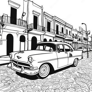 Pahina Ng Kulay Ng Vintage Na Sasakyan Ng Cuba 109344-46149