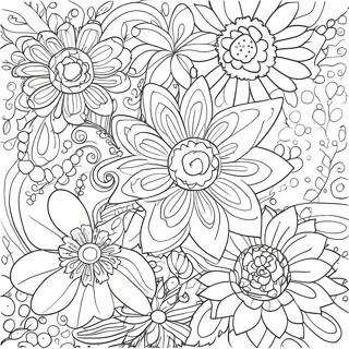 Makulay Na Pahina Ng Kulay Ng Mga Disenyong Bulaklak 109369-46170