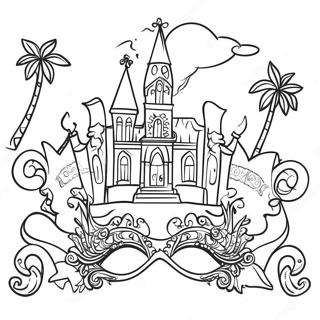 Makulay Na Mardi Gras Parade Ng Louisiana Pahina Ng Kulay 109674 46403