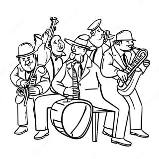 Masiglang Jazz Band Ng Louisiana Pahina Ng Kulay 109676-46411