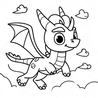 Pahina Ng Kulay Ng Spyro Na Lumilipad Sa Kalangitan 110291-46879