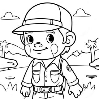 Diego Sa Safari Outfit Na Pahina Ng Kulay 110551-47091