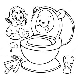 Masayang Pahina Ng Kulay Ng Potty Training 110725-47216