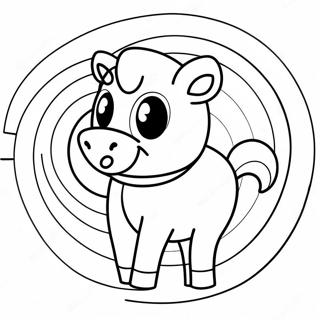 Cute Na Pahina Ng Kulay Ng Target Bullseye Mascot 111397-47761