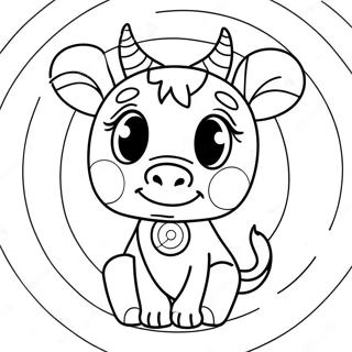 Cute Na Pahina Ng Kulay Ng Target Bullseye Mascot 111397-47763