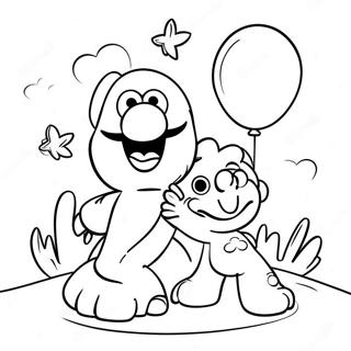 Pahina Ng Kulay Ni Elmo At Abby Na May Makukulay Na Lobo 111528-47870