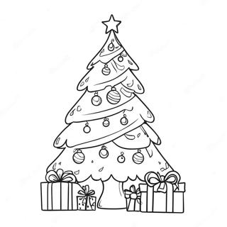 Makulay Na Christmas Tree Pahina Ng Kulay 112269-48446