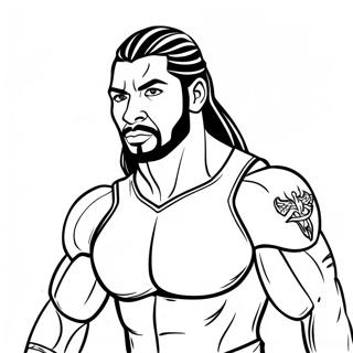 Pahina Ng Kulay Ng Roman Reigns Sa Aksyon 112471-48603