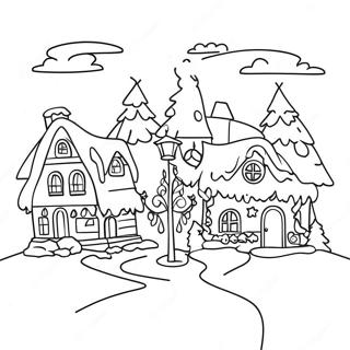 Pahina Ng Kulay Ng Komportableng Nayon Ng Pasko 112497-48621