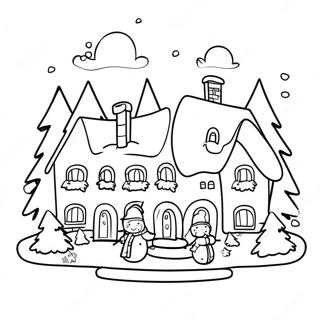 Pahina Ng Kulay Ng Komportableng Nayon Ng Pasko 112497-48622