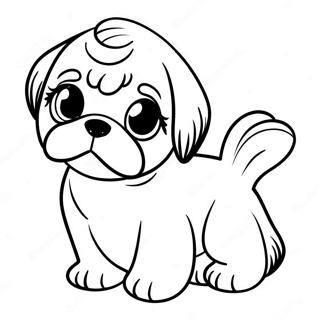 Pahina Ng Kulay Ng Cute Na Tuta Ng Shih Tzu 112701-48781