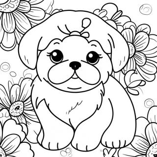 Pahina Ng Kulay Ng Cute Na Tuta Ng Shih Tzu 112701-48782