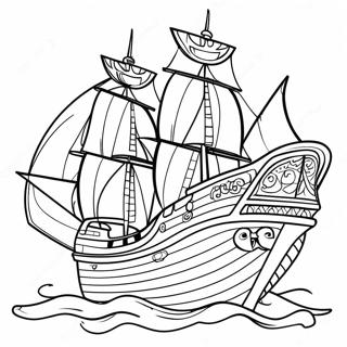 Makukulay Na Barko Ng Mga Buccaneers Pahina Ng Kulay 112808-48873