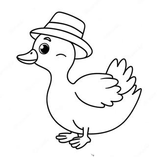 Nakakatawang Gansa Na May Sombrero Pahina Ng Kulay 113013-49145