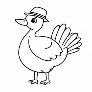 Nakakatawang Gansa Na May Sombrero Pahina Ng Kulay 113013-49148