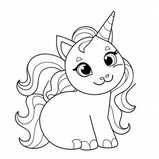 Nagniningning Na Pusa Ng Unicorn Na Pahina Ng Kulay 11339 1735