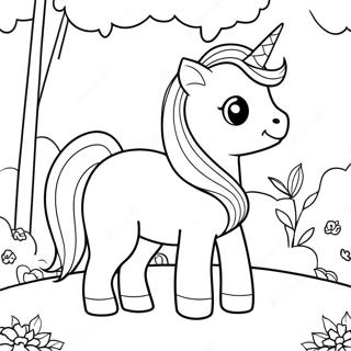 Mahikang Pusa Ng Unicorn Sa Gubat Na Pahina Ng Kulay 11342 1051