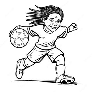 Pahina Ng Kulay Ni Ronaldinho Na Nagdribble Ng Soccer Ball 113887-49821