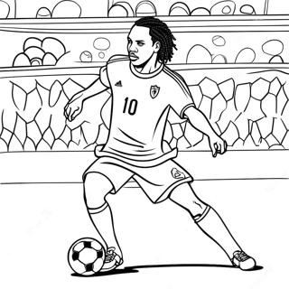 Pahina Ng Kulay Ni Ronaldinho Na Nagdribble Ng Soccer Ball 113887-49822