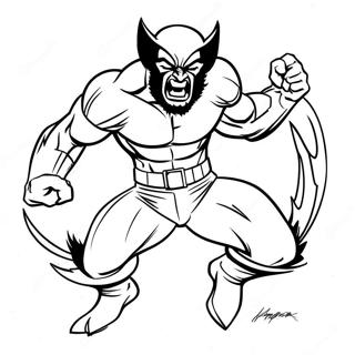 Wolverine Matinding Atake Pahina Ng Kulay Mga Pahina Ng Kulay