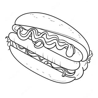 Hot Dog Pahina Ng Kulay Mga Pahina Ng Kulay