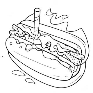 Hot Dog Pahina Ng Kulay Mga Pahina Ng Kulay