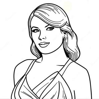 Pahina Ng Kulay Ni Taylor Swift Sa Kamangha Manghang Pulang Damit 114297-50143