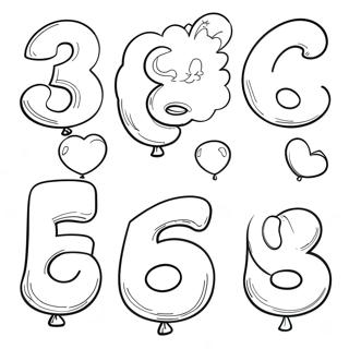 Makukulay Na Mga Numero Ng Lobo Na Pahina Ng Kulay 114918 50626