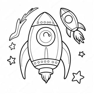 Pahina Ng Kulay Ng Rocket Ship Na May Mga Astronaut 114945 50653