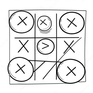 Masayang Pahina Ng Kulay Ng Tic Tac Toe Game 115148-50802