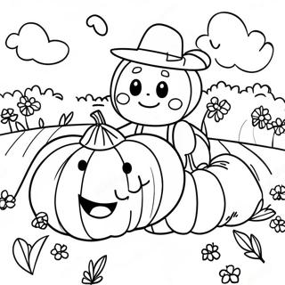 Cute Na Pahina Ng Kulay Ng Pumpkin Patch 115277-50900