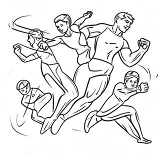 Mga Olympic Athletes Sa Aksyon Pahina Ng Kulay 115407-51003