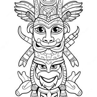 Pahina Ng Kulay Ng Totem Pole Ng Hayop 115539-51113