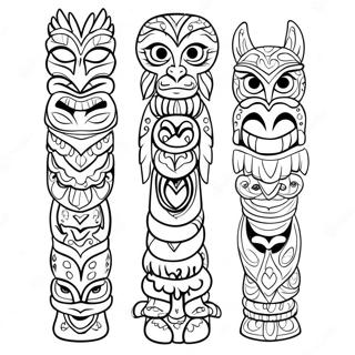 Pahina Ng Kulay Ng Totem Pole Ng Hayop 115539-51115
