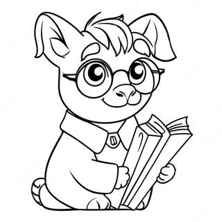 Masayang Pahina Ng Kulay Ng Estudyante Ng Hufflepuff 115563-51125