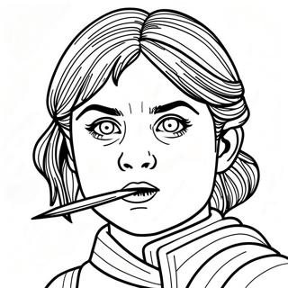 Pahina Ng Kulay Ng Arya Stark Na May Needle Mga Pahina Ng Kulay