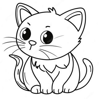 Pahina Ng Kulay Ng Mausisang Pusa Kid Mga Pahina Ng Kulay