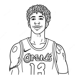 Lamelo Ball Mga Pahina Ng Kulay