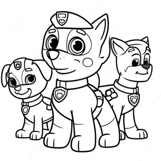 Rocky Paw Patrol Kasama Ang Mga Kaibigan Pahina Ng Kulay 116389-51767