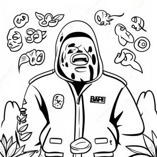Bape Streetwear Na Estilo Na Pahina Ng Kulay 116469-51998