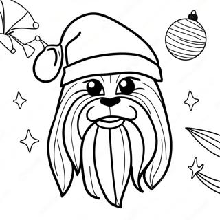 Pahina Ng Kulay Ng Chewbacca Na Naka Santa Hat 116927-52347