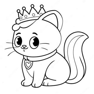 Mapangahas Na Prinsesa Kuting Pahina Ng Kulay 117034-52438