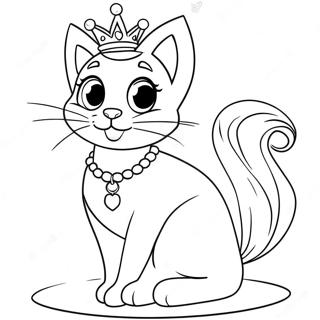 Mapangahas Na Prinsesa Kuting Pahina Ng Kulay 117034-52440