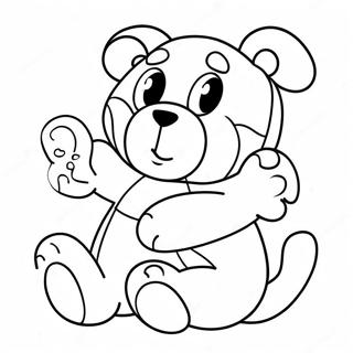 Huggy Wuggy At Kissy Missy Coloring Pages