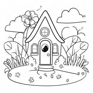 Pahina Ng Kulay Ng Cute Na Bahay Na May Hardin 117211 52567